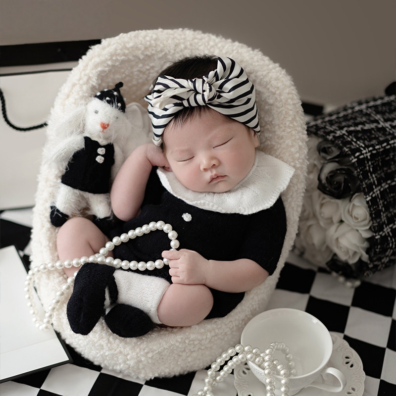 Chanel Black Theme Set - Newborn Photography Props - Image 3